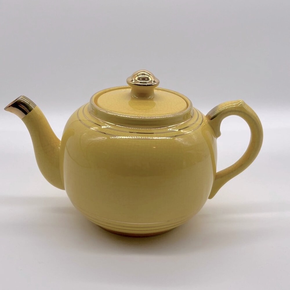 Sudlows Made in England vintage teapot with gold trim